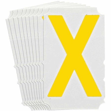 Brady Quik-Align 5150 Series Polyester 4 in Lbl Legend: X Yellow 10PK 5150P-X